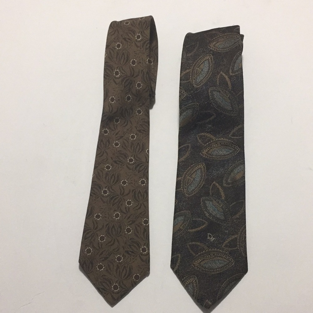 2 Christian Dior men ties made in France/ USA